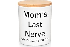 VIWIX Gifts for Mom from Daughter, Son - Mothers Day Gifts for Mom, Wife, Women - Moms Birthday Gift Ideas, Cool Birthday Gift for Moms - Funny Mothers Day Candle for mom, Mom's Last Nerve Candle 10oz