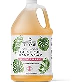 Brittanie's Pure Organic Castile Liquid Olive Oil Soap Refill, Unscented, 1 Gallon | Face, Body Wash, Dishes, Pets & Laundry | Vegan & Gluten Free Non-GMO