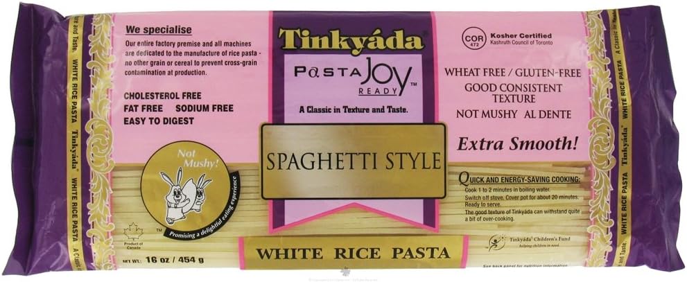 Tinkyada, White Rice Pasta, Spaghetti Style, 16 oz (Pack of 2)