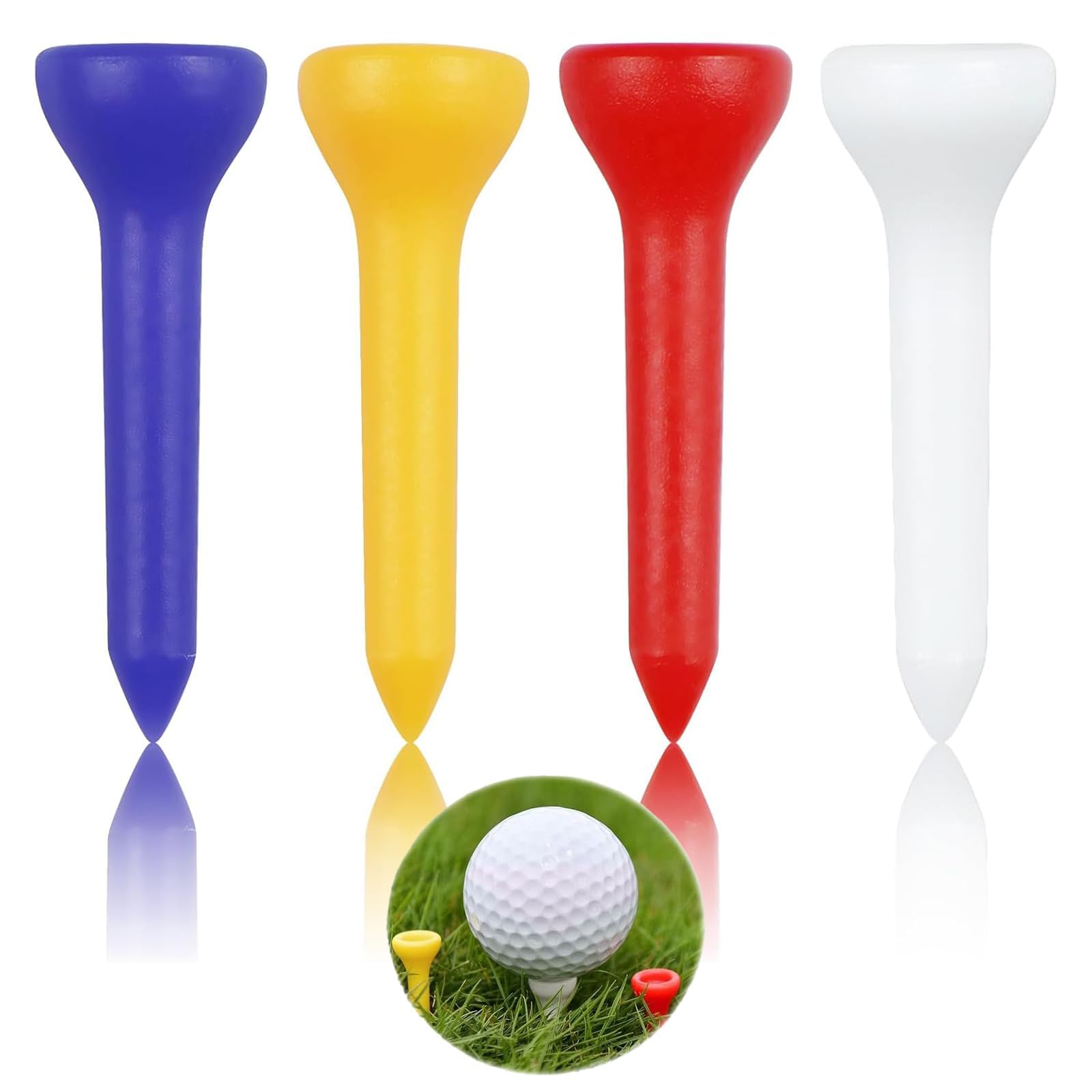 Defresit 120 Count Small Golf Tees Plastic, Golf Tees 36mm Length Durable and Reliable Ideal for All Golfers Colorful Assortment for Easy Identification