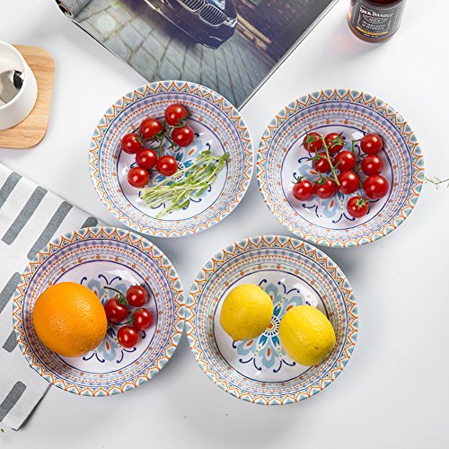 12pcs Dinnerware Set - Melamine Dinner Plates Set for Camping Use, Service for 4