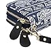 Bohemian Purse Wallet Canvas Elephant Pattern Handbag with Coin Pocket and Strap