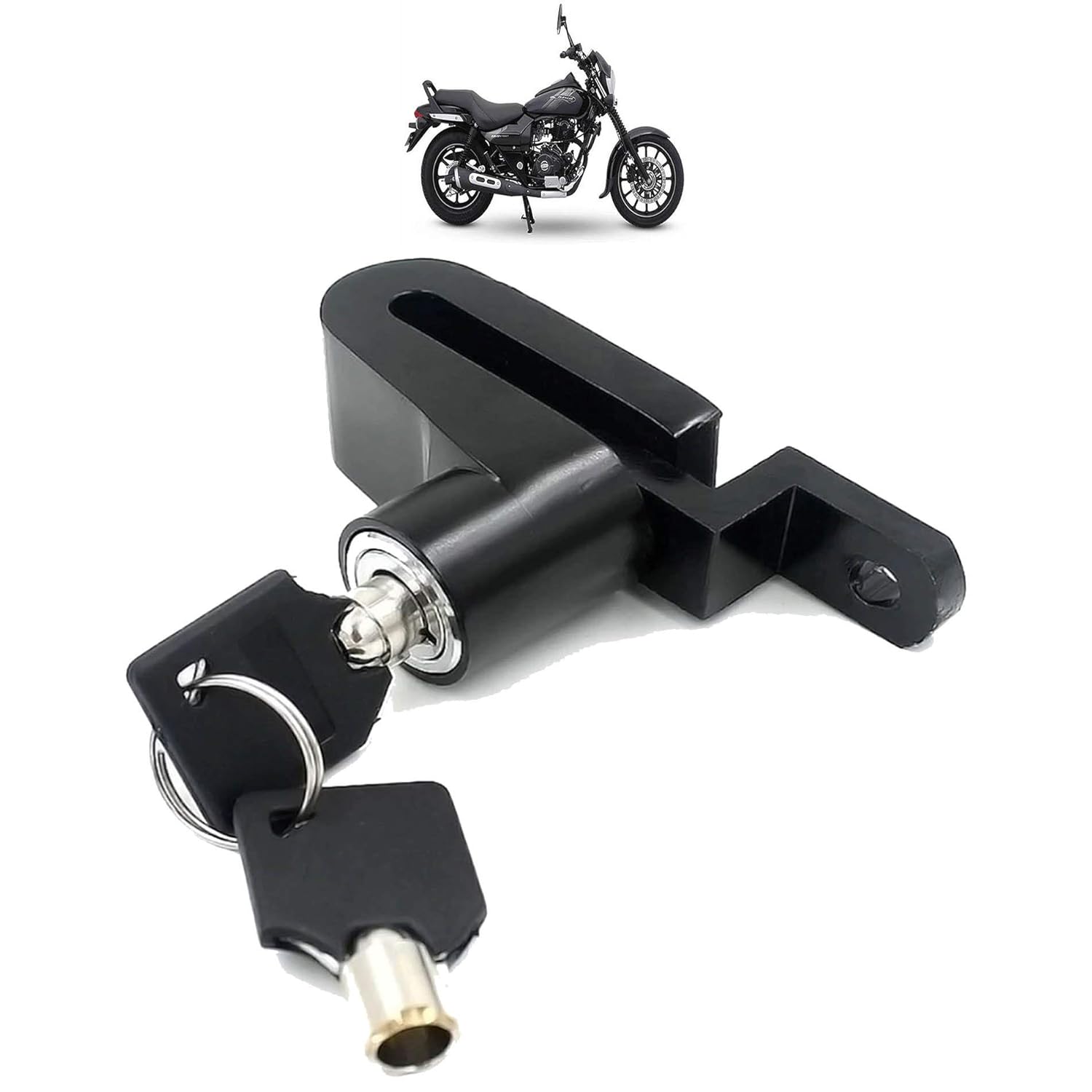 AdroitZ AntiTheft Bike Disc Lock/Bike Lock with Key for Bajaj Avenger