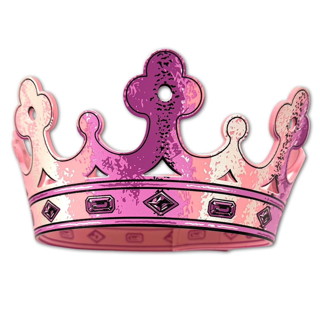 Liontouch - Pink Princess Crown for Kids & Toddler Girls | Adjustable Size with Velcro - Age 3+ | Royal Dress-Up Accessory for Costumes & Pretend Play | Safe & Durable Soft Foam