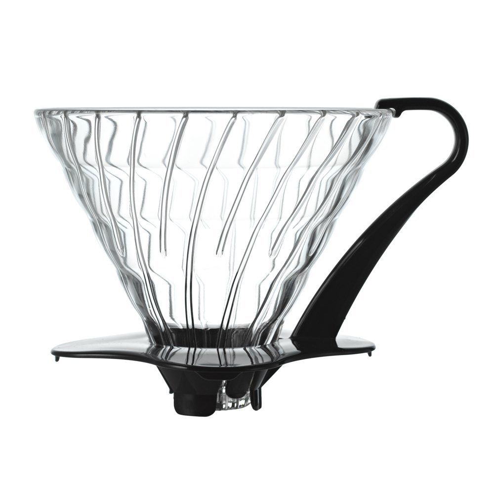 Hario VDG-03B 1-Piece Glass Coffee Dripper, Black