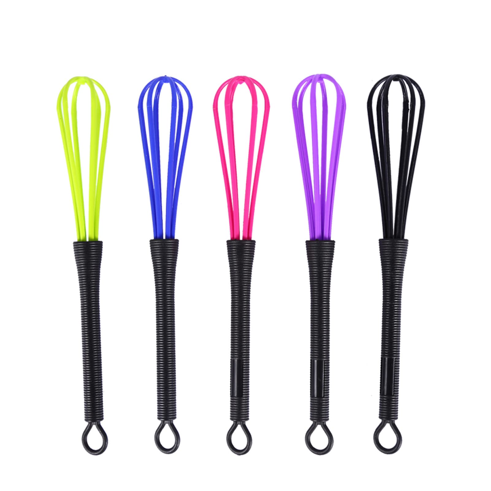 Whisk Set, 5PCS Plastic Salon Barber Hairdressing Hair Color Dye Cream Whisk Kitchen Balloon Mixer Tool