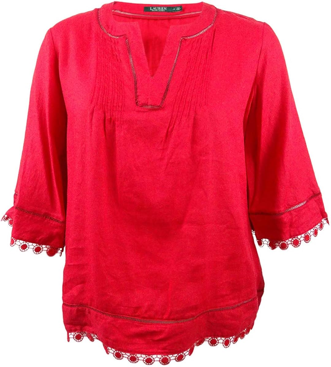 women's plus size linen tops