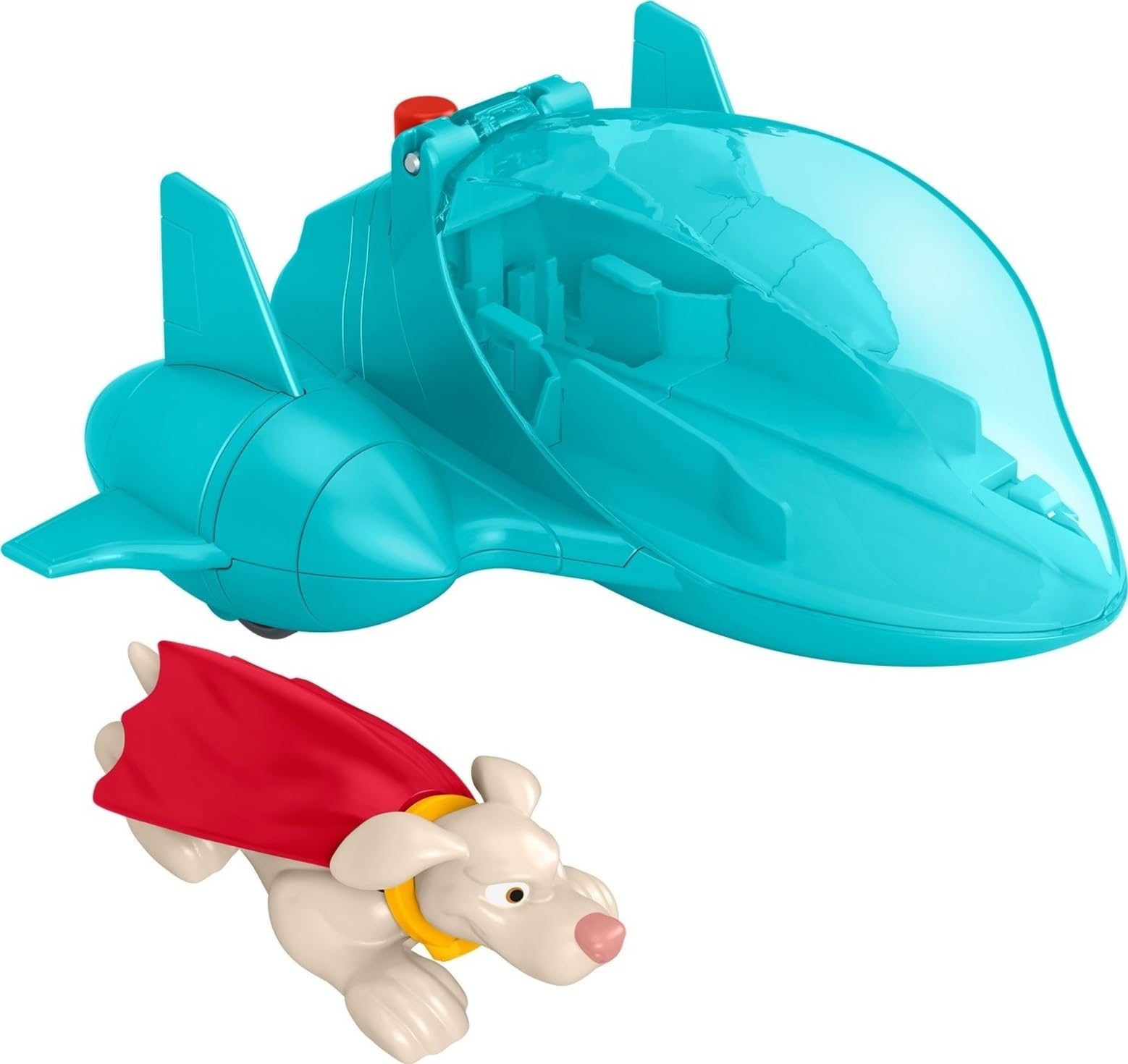 DC Comics of Super-Pets Preschool Toy Super Launch Krypto & Invisible Jet Vehicle Set for Kids Ages 3+ Years, HGL18