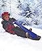 WinterFun Durable, Sturdy Snow Scooter with Snowboard-Type Base,Easy Grip Handle,Fold-up Snowboard Kick-Scooter for Use on Snow and Grass,1pcBlue