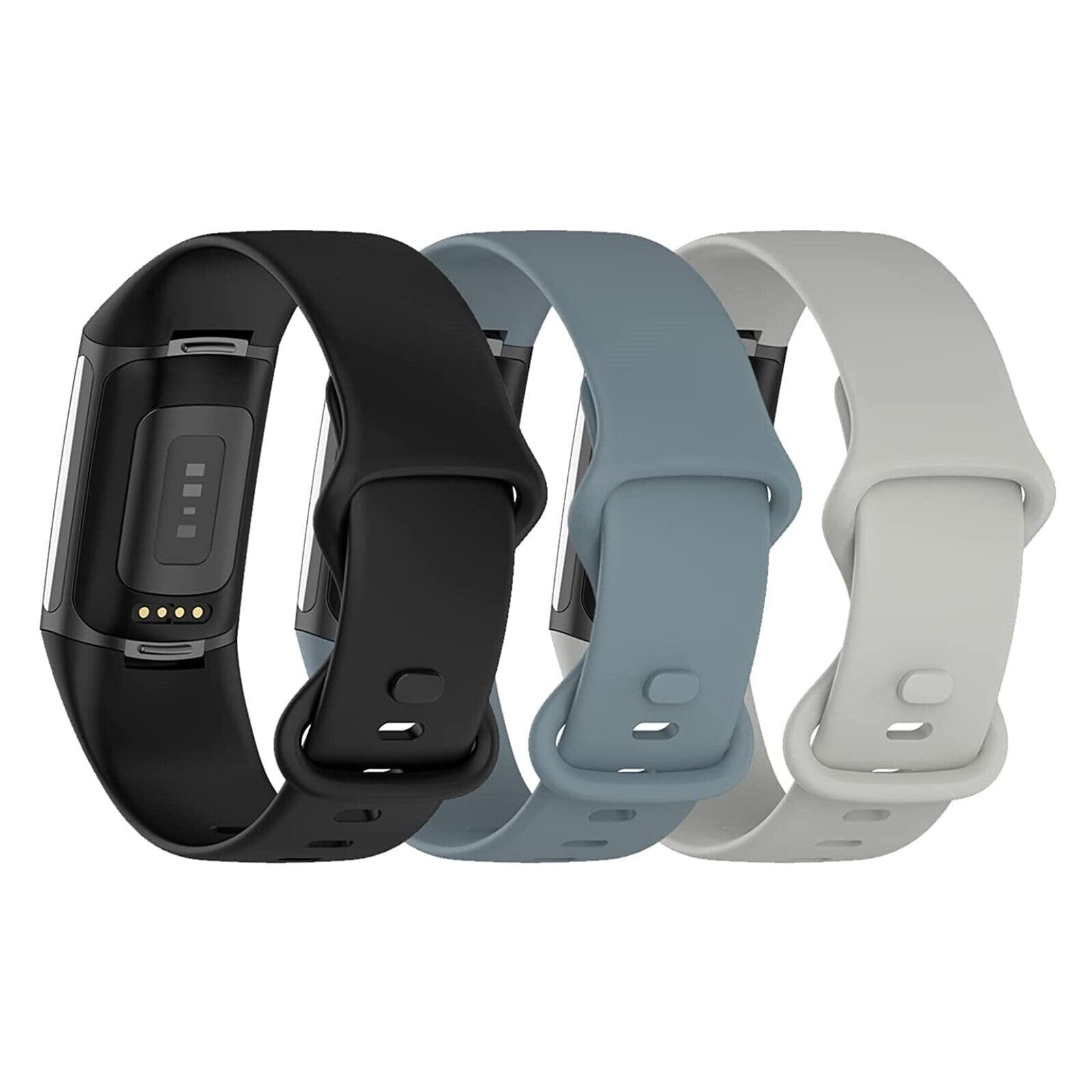 Panda Bobo Compatible with Fitbit Charge 5 Charge 6 strap Replacement Band Classic Wristband Women Men Small large (Small, Pack B - 3 Pcs) — image 1