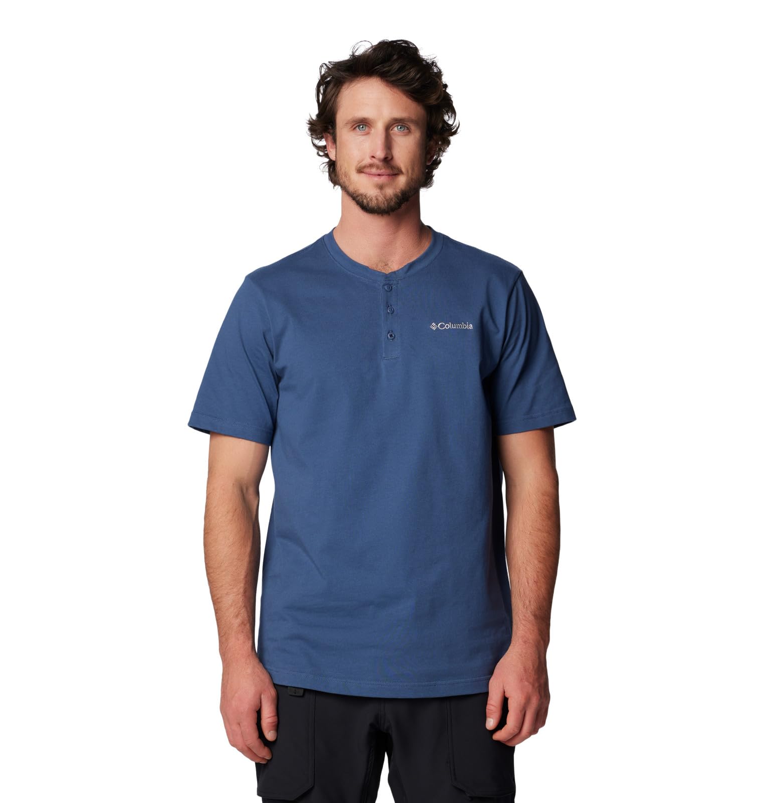 Columbia Men’s Landroamer Short Sleeve Henley II, Dark Mountain, X-Small