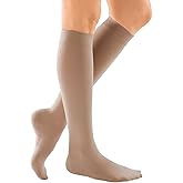 Mediven Comfort for Women 15–20 mmHg Knee High Compression Socks – Closed Toe Support Stockings for Leg Circulation, Travel & Daily Comfort – Soft Semi-Transparent Compression Hosiery, Natural, III, Petite