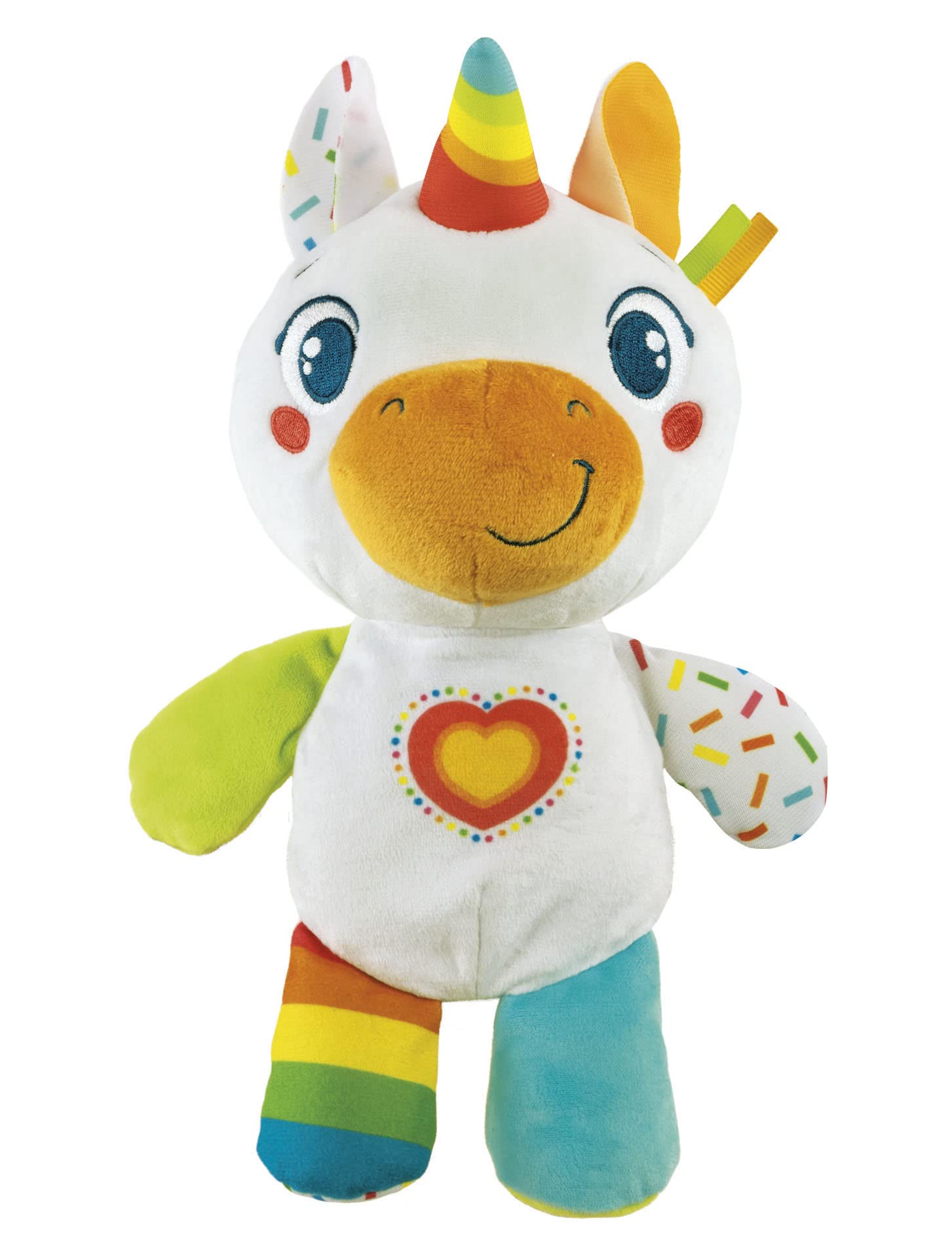 Clementoni- My Little Unicorn-Play Plush: Interactive Learning Soft Toy with Lights & Sounds for Toddlers & Babies (6+ Months)