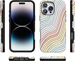 Casely iPhone 16 Pro Max Case Pastel Rainbow Lined