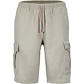 VICTORIOUS Men's Solid Fleece Cargo Shorts
