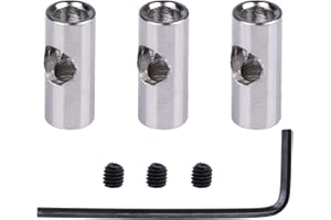 CAVLA Set of 3 Steel 3.175mm (1/8 inch) to 5mm Pinion Reducer Sleeve Adapter Shaft Motor Axle Change Over for Converting RC M