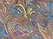 Marbled Feathers Swirled Metallic Gift Wrap Wrapping Paper 24 Inches x 15 Foot Roll