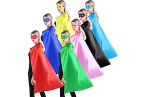 ADJOY Superhero Capes and Masks for Teenagers and Adult Bulk Pack - Superhero Party Costumes for Team Spirit Building