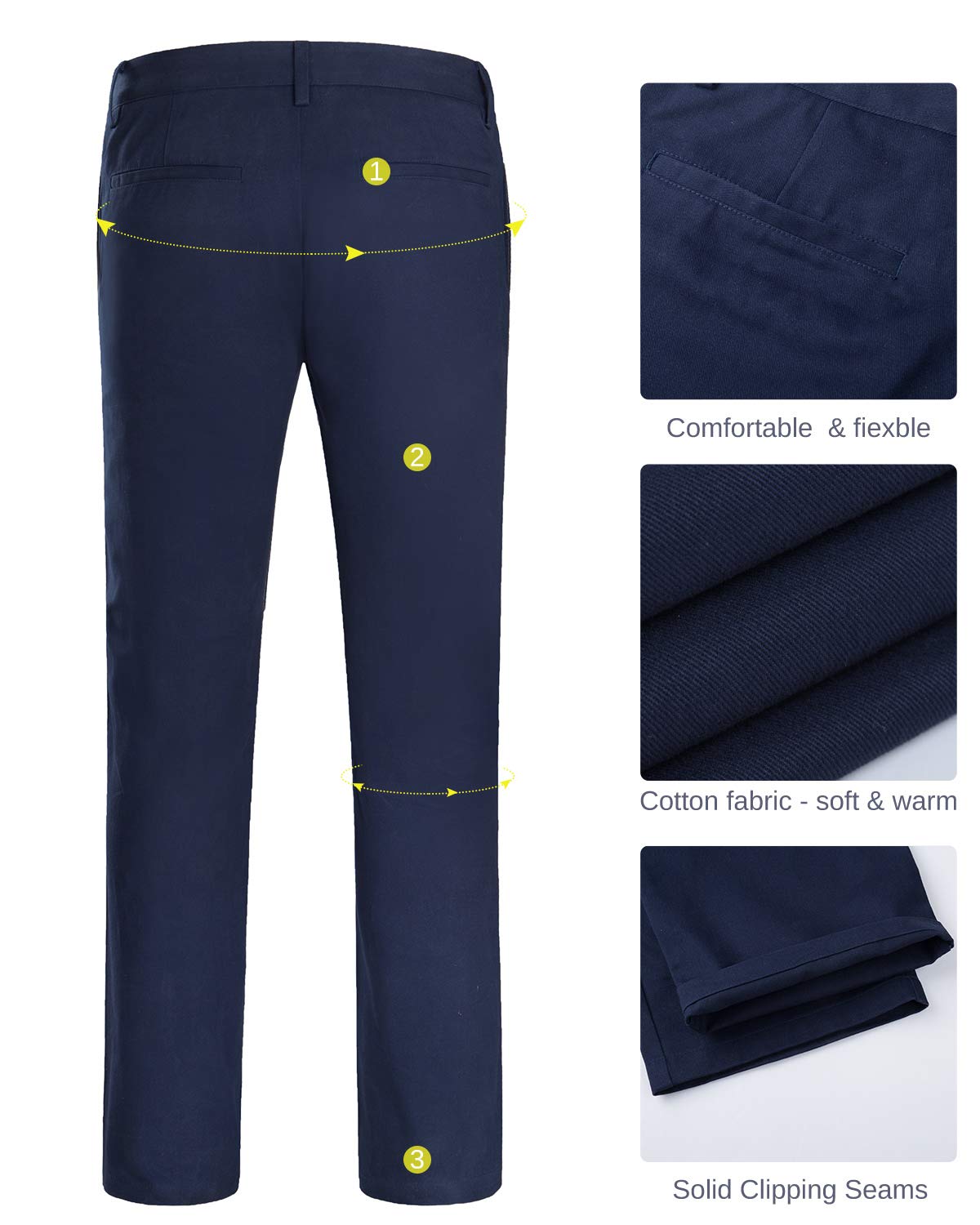 CAMEL CROWN Men\'s Outdoor Work Pants Relaxed Fit Cargo Pants Wrinkle Resistant