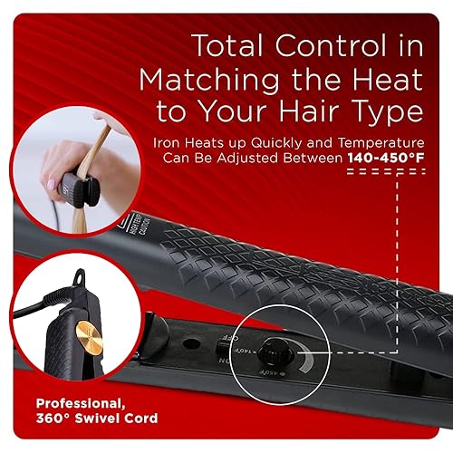 HSI Professional Ceramic Tourmaline Ionic Flat Iron Hair