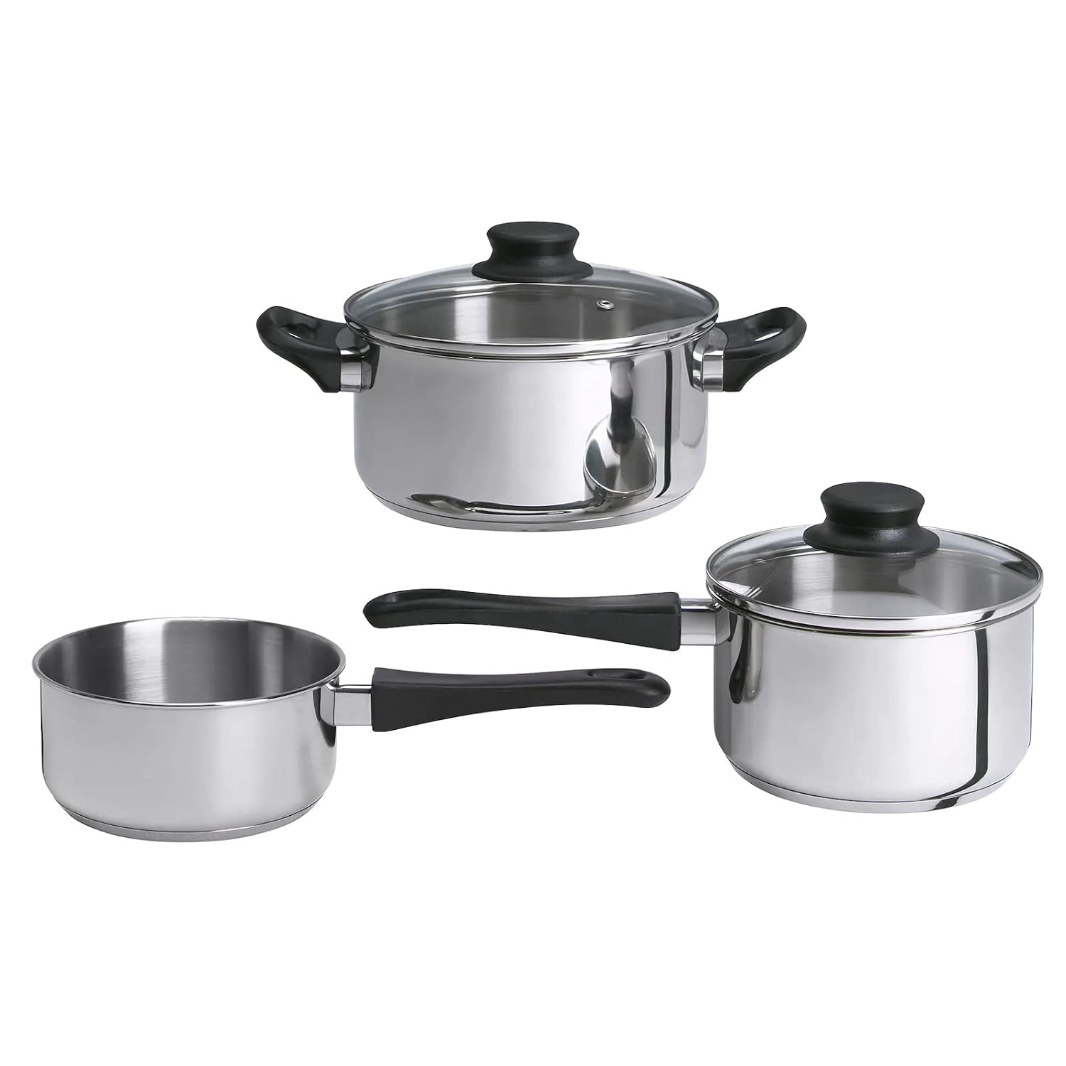 Buy Ikea 5Piece Cookware Set, Glass/Stainless Steel Online at Low