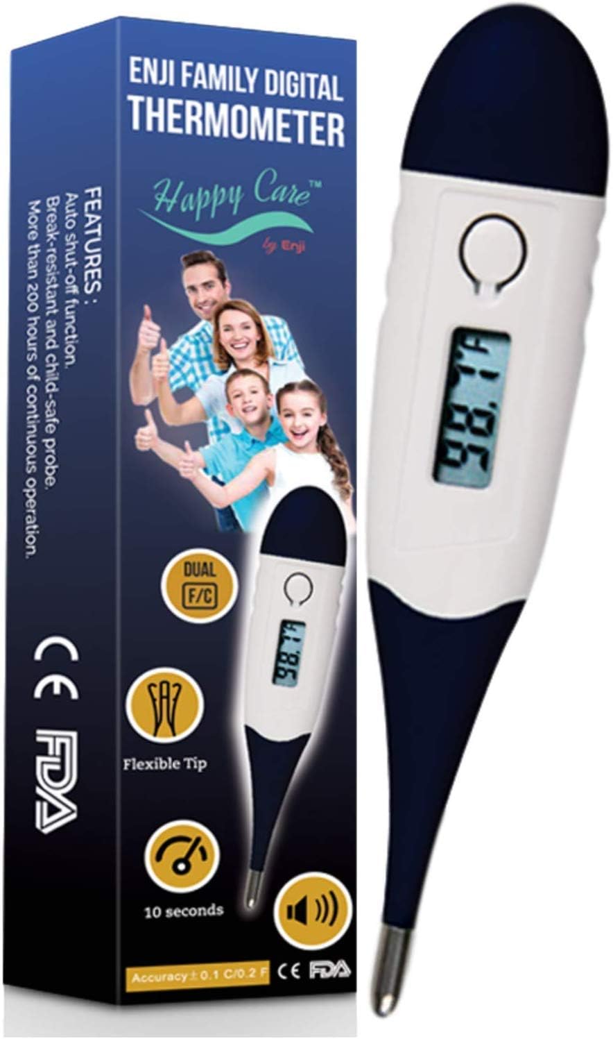Digital Medical Thermometer Best Quick 10 Second Reading for Oral, Rectal, Armpit Underarm, Body Temperature Clinical Professional Detecting Fever Baby, Infant, Kid, Babies, Children Adult and Pet