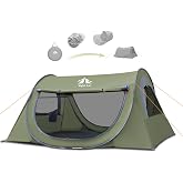 Night Cat Pop-up Camping Tent: 2 Person Tent Waterproof Instant Easy Setup Tunnel Tent