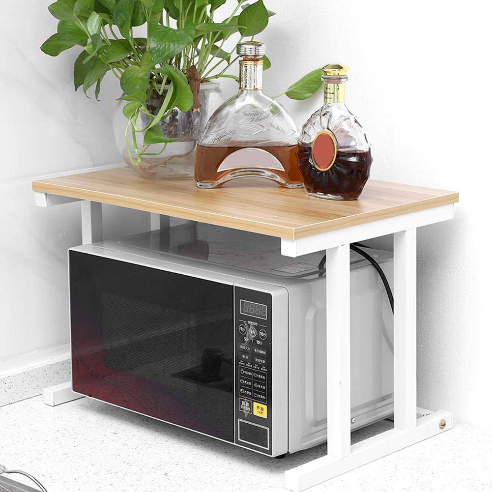 Estantes de pared Rack Soporte Horno de microondas Madera Vintage 2