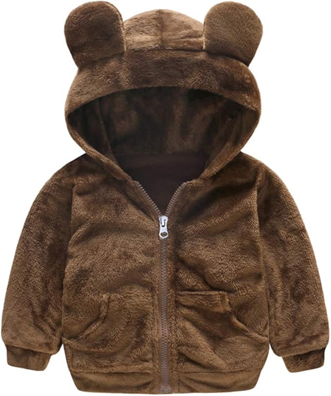 Tabpole Toddler Kids Coat Teddy Bear Warm Hooded Jacket Baby Boy Girl
