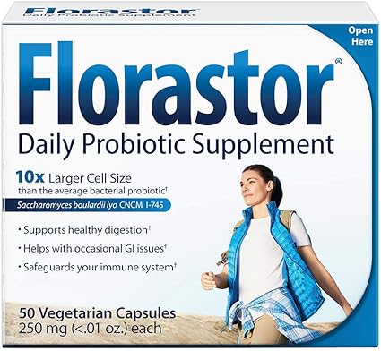 Amazon Com Florastor Daily Probiotic Supplement For Men And Women Saccharomyces Boulardii Lyo Cncm I 745 250 Mg 50 Capsules Health Personal Care