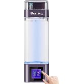BESTING Hydrogen Water Bottle Generator, 11.8 fl oz | SPE/PEM Technology, High Concentration, Portable, Real-time Display for Fitness Home Office Outdoors Drinking, Healthy Gift