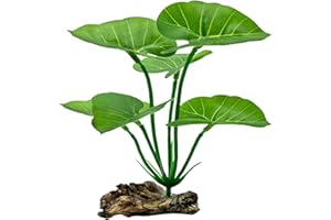 UreverFins Aquarium Decor Fish Tank Decorations 6-in Betta Silk Aquarium Plants, Artificial Plant for Betta Fish Tank Accessories, Leaf Hammock Goldfish Reptile Plants Decor Driftwood