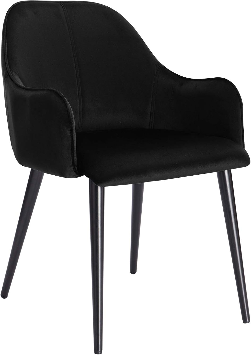 WOLTU Dining Chairs Kitchen Counter Chair Lounge Leisure Living Room Corner Chair Black Velvet