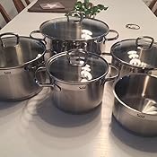Silit Toskana Topfset, 5-teilig mit Glasdeckel, Kochtopf