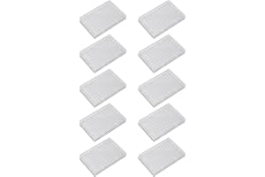 Respicefinem 96 Well Tissue Culture Plate Clear Polystyrene Cell Growth V Bottom with Lid for Biological Research Cell Experi