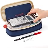 EASTHILL Big Capacity Pencil Case Linen Navy 9x20 cm Office School view 6