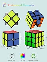 ROXENDA Speed Cube Set 2x2 3x3 Original Fast Cube with Instructions view 2