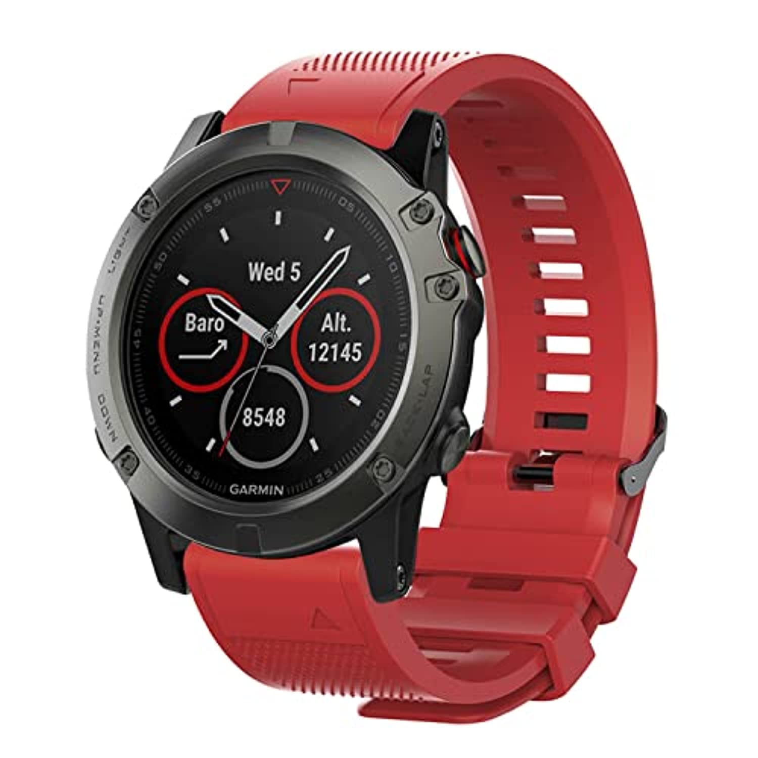20mm Band Bracelet Strap Compatible for Garmin Fenix 7S Band Easy Fit Silicone Watch Band Replacement for Fenix 7S/Fenix 6S/Fenix 6S Pro/Fenix 5S/Fenix 5S Plus/D2 Delta S Smartwatches Wristband (Red)