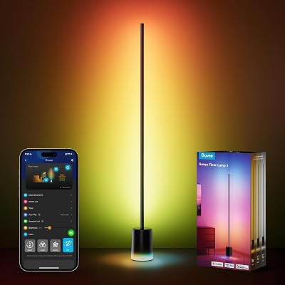 Govee LED Floor Lamp RGBIC Dimmable 152cm with Matter Alexa App Remote