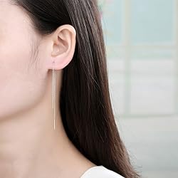 2pcs Adabele Real Sterling Silver Threader Earrings