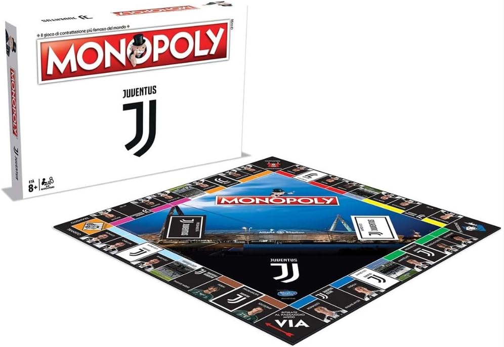 Winning Moves Monopoly Juventus Classic Board Games for Everyone, Multicolor, 5036905035262