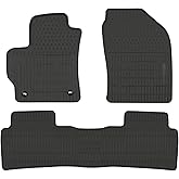San Auto Car Rubber Floor Mat Custom Fit for Toyota Corolla Sedan 2020-2026 Automatic Transmission Full Black Auto Liner Mats All Weather Heavy Duty Odorless No im Hatchback Model