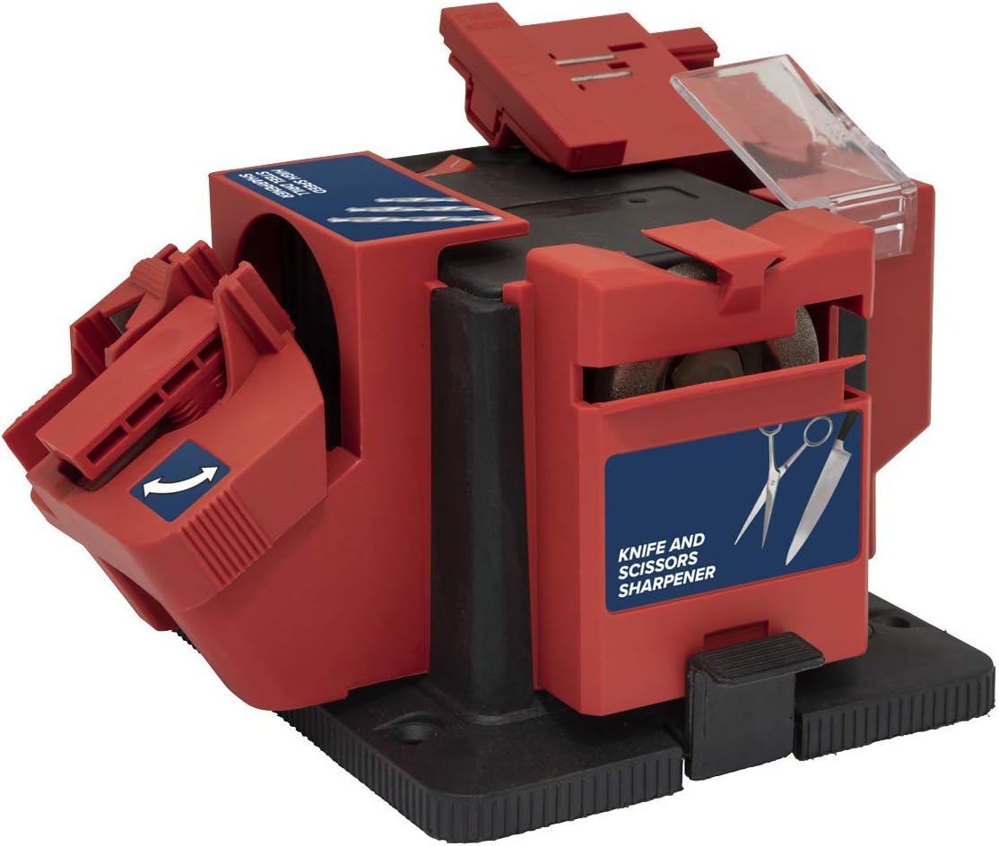 Sealey Sms2004 Multi-Purpose Sharpener - Bench Mounting 65W, Red, 177mm x 222mm x 207mm