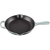 Le Creuset Enameled Cast Iron Signature Iron Handle Skillet, 10.25", Sea Salt