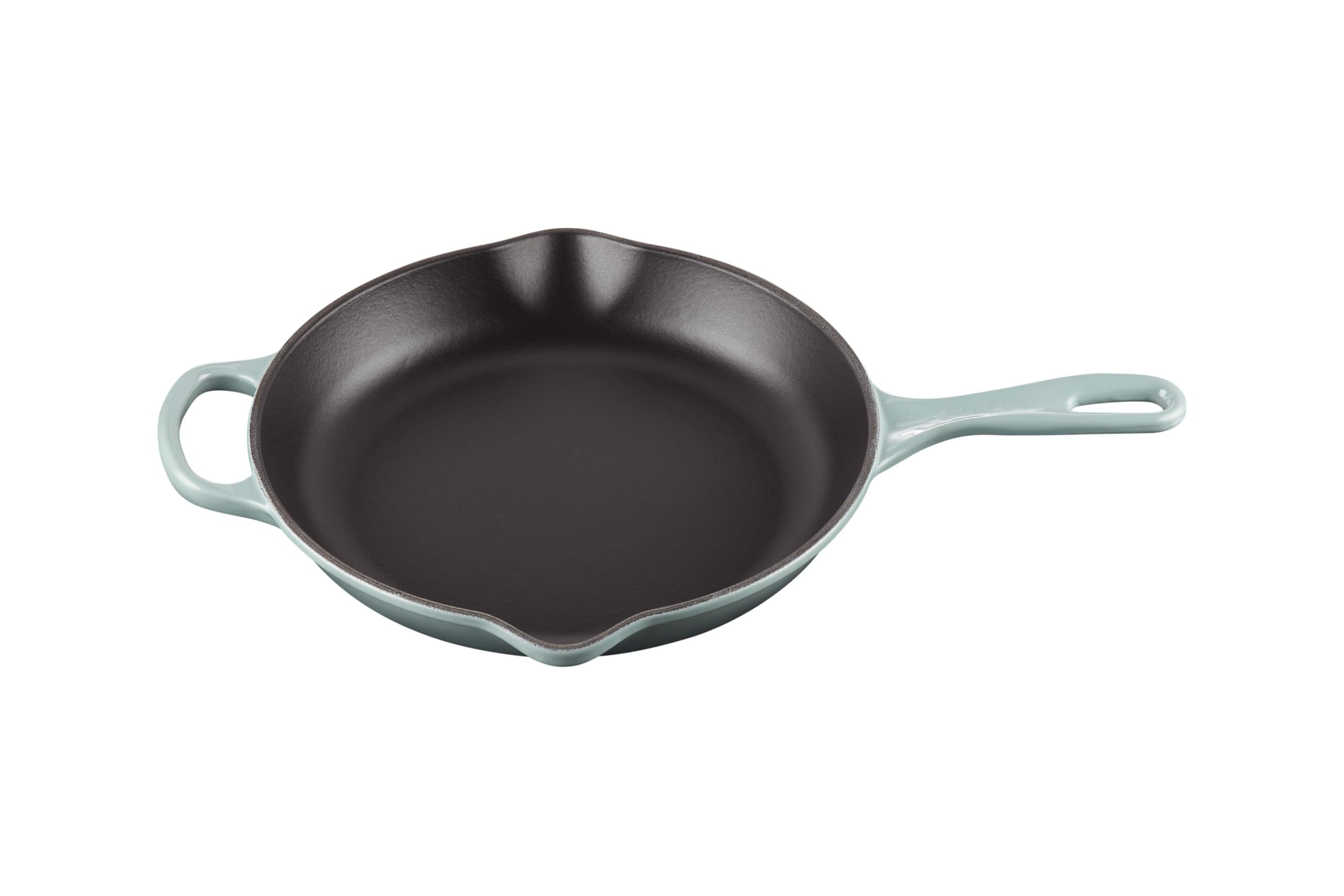 Photo 1 of Le Creuset Enameled Cast Iron Signature Iron Handle Skillet, 10.25", Sea Salt