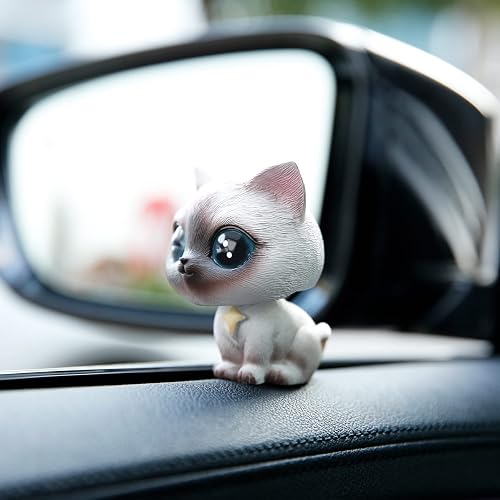 YGMONER Cat Bobblehead Ornaments Car Dashboard Shake Head Resin