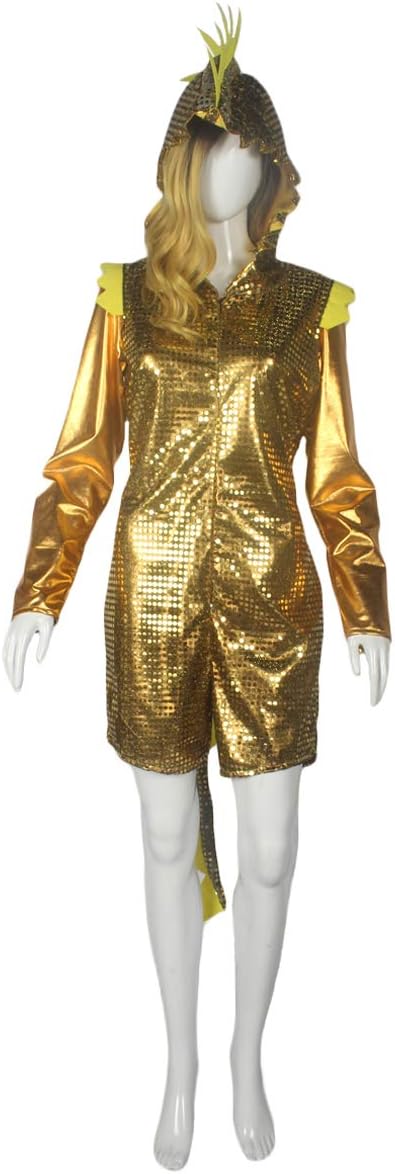 Amazon Wigs2you 仮装 コスチューム Jco 442 女装 金 ゴールド ドラゴン 竜 ワンピース 衣装 双子コーデ パーティー イベント キャラクター 忘年会 宴会 舞台スタンダード Mサイズ コスプレ 仮装 通販