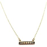 Phases of the Moon Pendant Festoon Charm- Dainty 14k Gold Filled Necklace