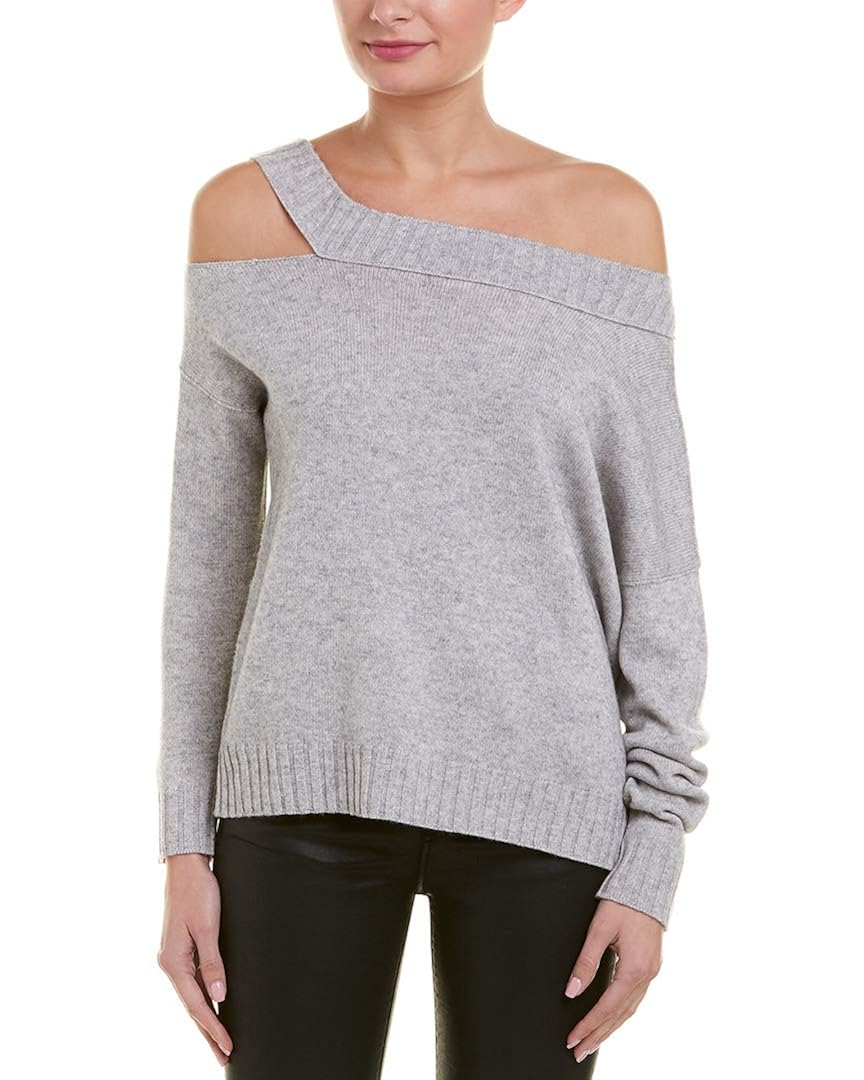 Vince off shoulder slit pullover Clearance