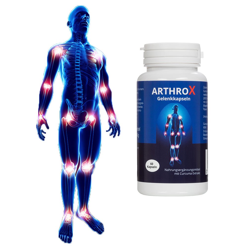 ARTHROX Gelenkkapseln | Gelenkschmerzen und Entzündungen durch Verschleiß im Alter, Überbelastung bei Sport